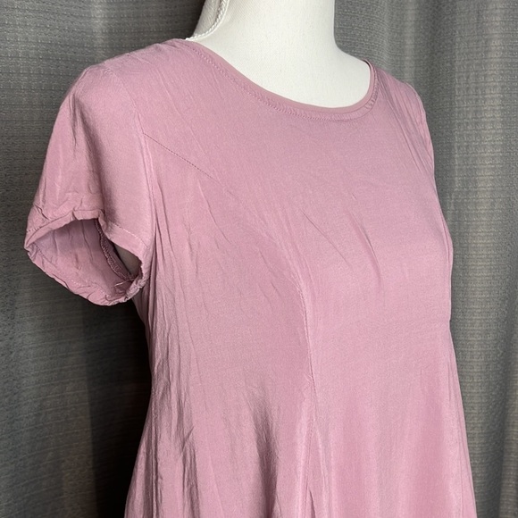 SILENCE + NOISE XS PURPLE FITTED HANDKERCHIEF DRESS - Picture 6 of 7